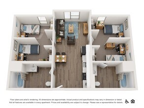 A - 2x2 Shared floor plan